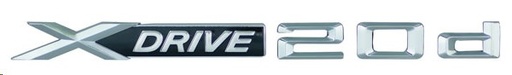 [EMB-3116-01] EMBLEMA LETRERO XDRIVE 20d BMW CROMO