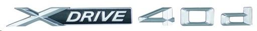 [EMB-3123-01] EMBLEMA LETRERO XDRIVE 40d BMW CROMO