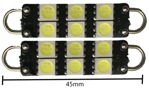 [F01542] FOCO LUZ INTERIOR 44mm  6 LEDS BLANCO PA