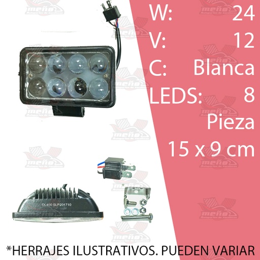 [FARA6003] FARO CUAD 8 LEDS LUPAS ALTA INTENS 3X5