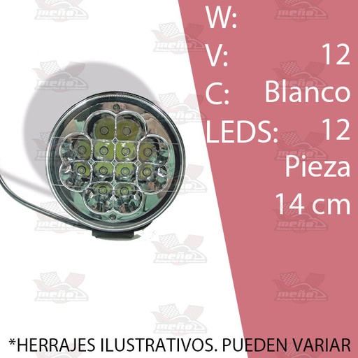 [FARA6019] FARO REDONDO 12 LEDS ALTA INTENSIDAD 5 *