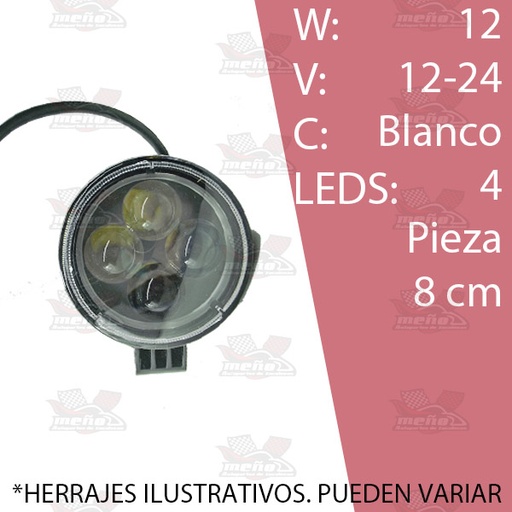 [FARA6027] FARO RED 4 LEDS LUPAS ALTA INTENSIDAD PZ