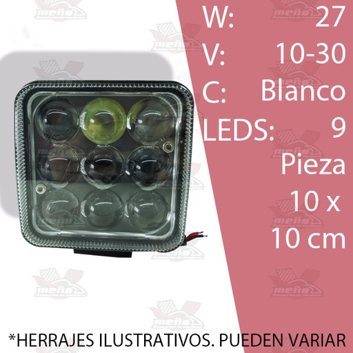 [FARA6029] FARO CUADR 9 LEDS LUPAS ALTA INTENSID PZ