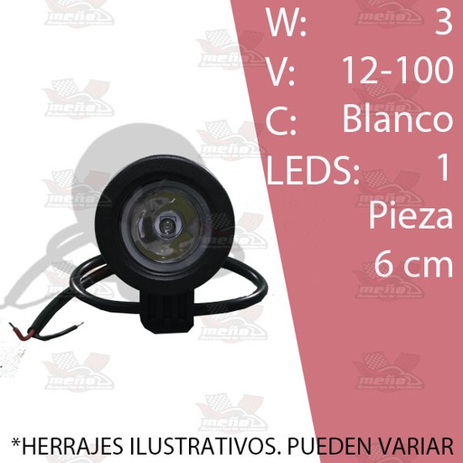 [FARA6034-1] FARO REDONDO 1 LED ALTA INTENSIDAD
