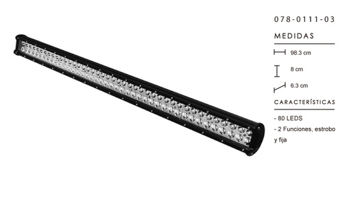 [FARA6043] BARRA DOBLE 80 LED 3W