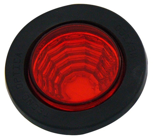 [009-P165-R] PLAFON EMBUTIDO HULE DIAMANTADO 2 ROJO P