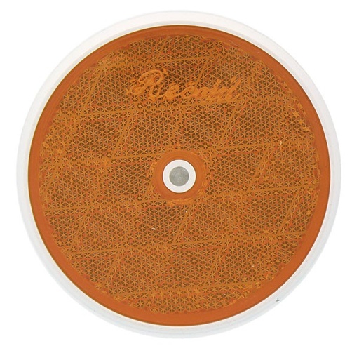 [009-P191-A] PLAFON REFLEJANTE REDONDO 3.5" AMBAR   *