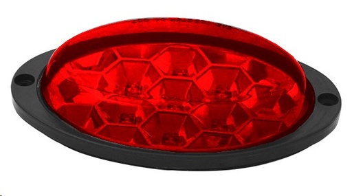 [009-P203-R] PLAFON LED OVALADO PANAL 7 LEDS FIJO ROJ