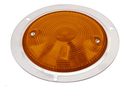 [009-P241-A] PLAFON EMBUTIDO CROMO 4" AMBAR