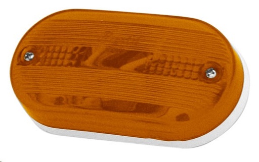 [009-P247-A] PLAFON OVALADO CON TORNILLO 2X4" AMBAR