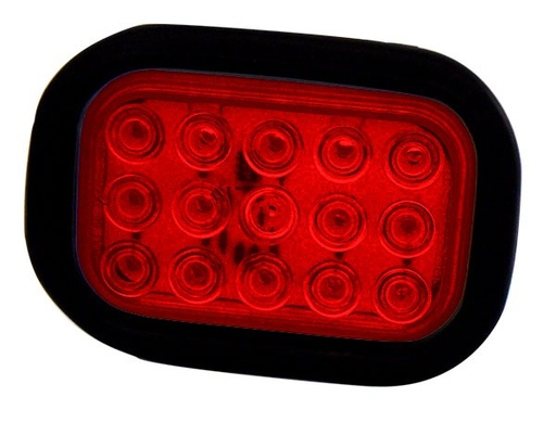 [009-P262-R] PLAFON EMBUTIDO RECT HULE 15 LEDS C/MOV.