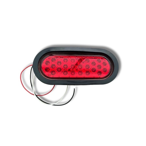 [009-P267-56R] PLAFON EMBUTIDO OVALADO 56 LED ROJO ***H