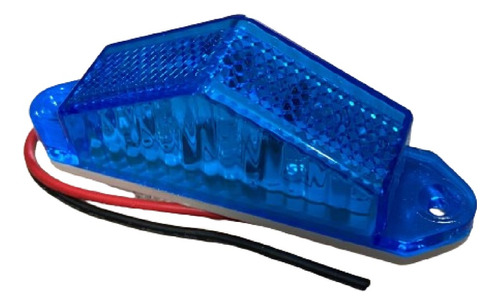 [009-P270-Z] PLAFON ESTRIBO SELLADO 6 LED GEL ESTROBO 3.5X.6" AZUL 12-24V