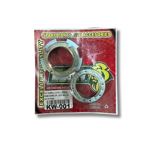 [GRAS0018] KIT TUERCA DODGE RAM, CHARGER, JEEP WILL