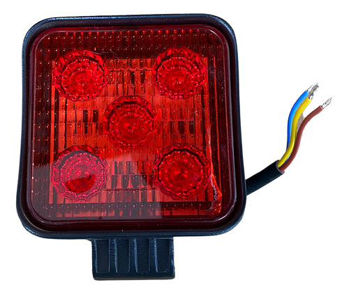 [LUZE301R] FARO RECTANGULAR LED P/PATRULLA ROJO