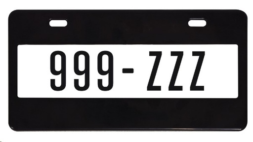 [MARP008] MARCO PLACA NUMERICO NEGRO