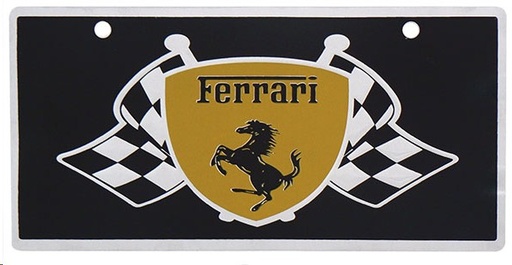 [PLAD85008] PLACA DECORATIVA INOX LOGO FERRARI