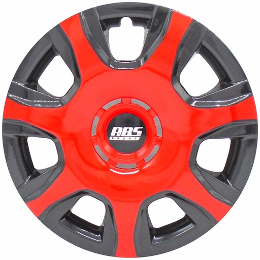 [POLR15-LES0025] TAPON POLVERA RIN 15 ABS ESPECIALES ROJO NEGRO TOYOTA HIACE LES0025
