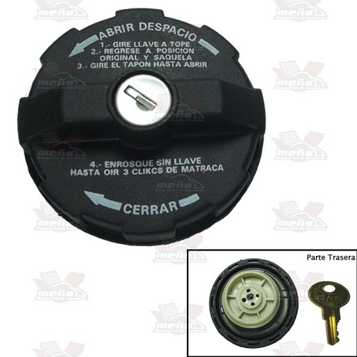 [TAP012N] TAPON GASOLINA DG 80-00/FD 78-08/AD 97-08/FT 03-08/AC 05-08 ROSCA C/LLAVE C/VALVULA FEMSA