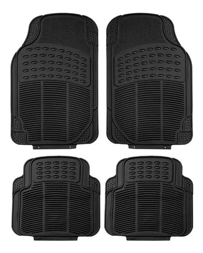 [TAPP85012] TAPETE CAUCHO NEGRO 4 PIEZAS ESTAMPADO L