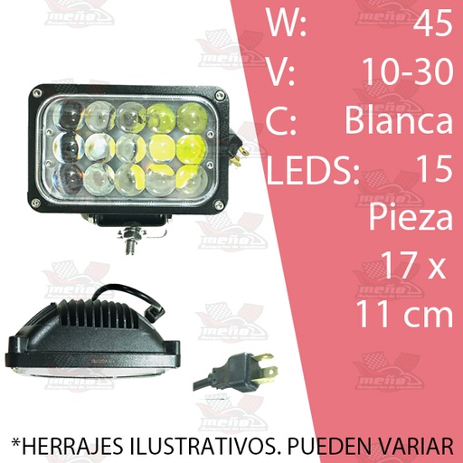 [UNCL8804] UNIDAD CUAD CH 15 LEDS LUPAS ALTA INTENS