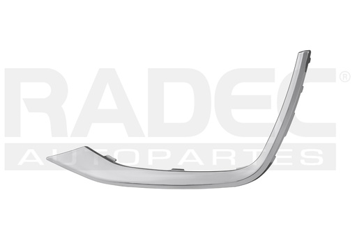 [011-0666-05] MOLDURA REJILLA FASCIA DELANTERA CV SPARK 19-21 CROMADA LT/PREMIER L4 4 CILINDROS 1.4L 5 PUERTAS IZQ