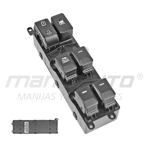 [71106] CONTROL ELECTRICO KI FORTE EX-SX-LX-S 14-18  DE ELEVADOR 18 PINS 6 TECLAS NEGRO 12VCC MANIJAUTO Izquierdo Delantera  