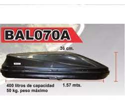 [BAL070A] RACK PORTA EQUIPAJE 2 CHAPAS NEGRA 157cm x79cm CAP 400L