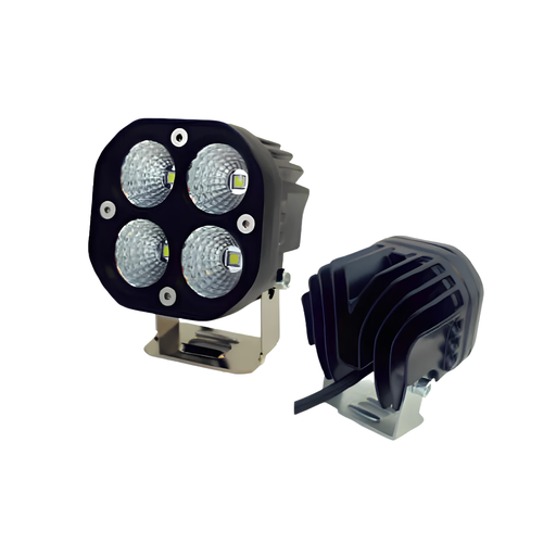 [FA024A] FARO CUADRADO AUX 3"X3" 4 LED BLANCO