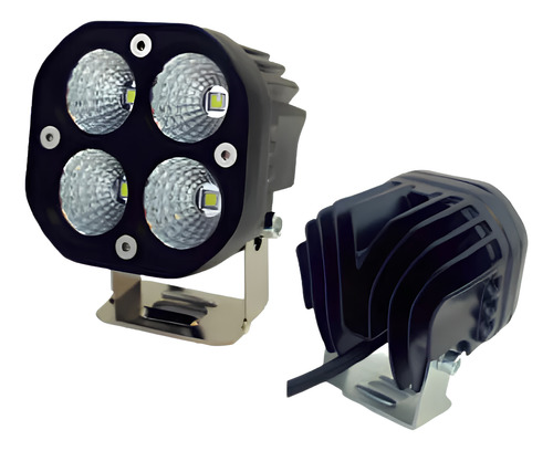 [FA024A] FARO CUADRADO AUX 3"X3" 4 LED BLANCO