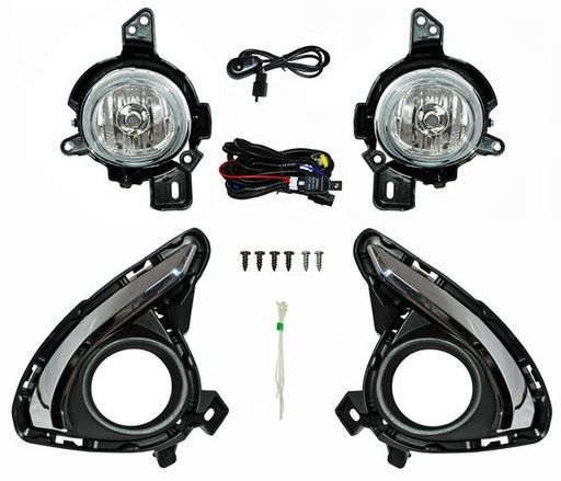 [MZ798] FARO NIEBLA MAZDA 2 16-18 C/PARRILLA FILO CROM JGO 352 BBB