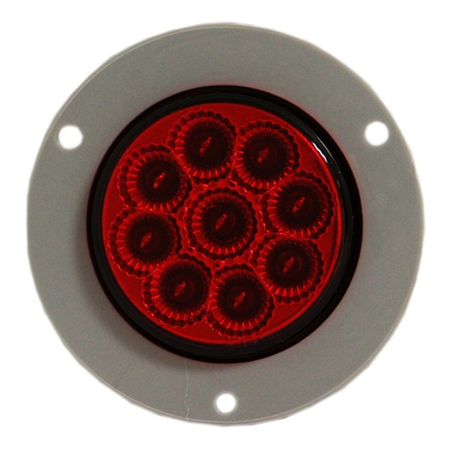 [002-2851-02] PLAFON SOBREP 2"  GRIS 9 LEDS A/BAJ ROJO