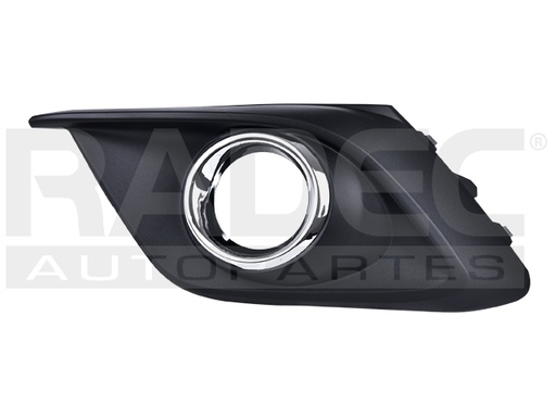 [011-1901-17] MOLDURA REJILLA MZ 3 14-16 C/HOYO P/FARO NIEBLA F/CROMADO IZQ