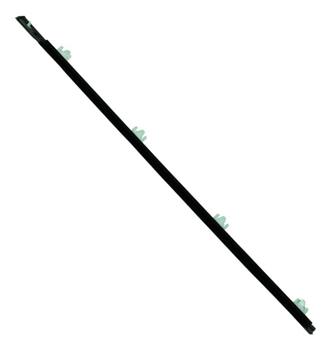 [011-2321-02] MOLDURA BOTAGUA NISSAN TSURU III 1992-2016  4 PUERTAS 1 PIEZA 77.5CM NEGRA TIPO ORIGINAL Derecho Delantera  Exterior