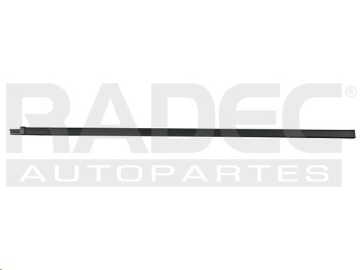 [011-3010-06] MOLDURA BOTAGUA TY HILUX 89-95  CABINA REGULAR SIN ALETA 81 CM NEGRA Derecho Delantera  Exterior