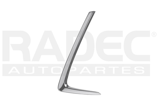 [011-3018-18] MOLDURA FASCIA DELANTERA TY YARIS R 16-20 CROMADA LE/XLE L4 4 CILINDROS 1.5L 4 PUERTAS DER