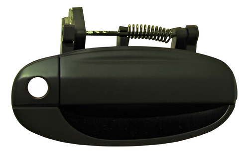 [012-0604-03] MANIJA EXTERIOR CV AVEO 04-07  CON HOYO PARA LLAVE CORRUGADA NEGRA PLASTICO HUSHAN Izquierdo Delantera  