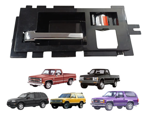 [012-0605-05] MANIJA INTERIOR CV BLAZER (S10)  GM SONOMA/JIMMY  OD BRAVADA  CV S10 82-94  NEGRA/CROMO ZINC CON PLASTICO HUSHAN Izquierdo Trasera  