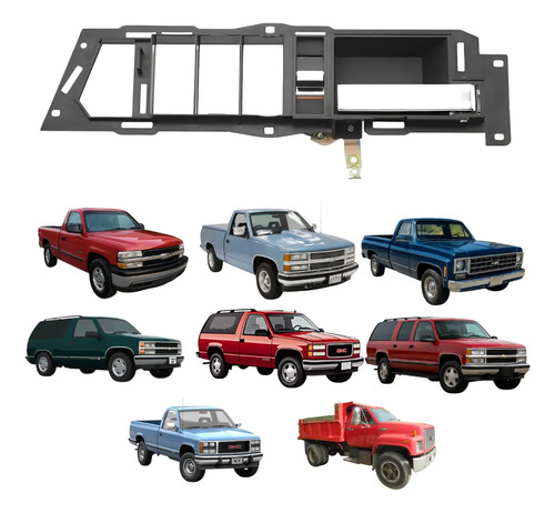 [012-0615-08] MANIJA INTERIOR CV CHEYENNE/CUSTOM/SUBURBAN/BLAZER (C10) 88-94/KODIAK 92-08/TAHOE 92-94  GM SIERRA 88-94/YUKON 92-94  CV PICK UP 88-94  CROMO ZINC CON PLASTICO HUSHAN Derecho Delantera  