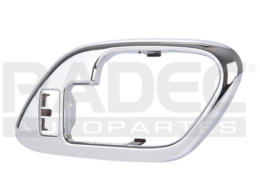 [012-0615-80] MANIJA INTERIOR CV CHEYENNE/CUSTOM 95-98/SUBURBAN 95-99/SILVERADO 95-98/TAHOE 95-99  GM SIERRA/YUKON 95-98  CD ESCALADE ESV 95-00  CV PICK UP 95-98  BISEL CON HOYO CROMO PLASTICO HUSHAN Derecho Delantera/Trasera  