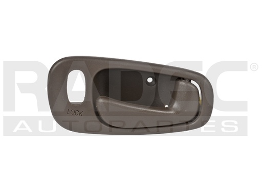 [012-0634-00] MANIJA INTERIOR TY COROLLA  CV GEO PRIZM 98-02  CON HOYO PARA SEGURO CAFE PLASTICO HUSHAN Derecho Delantera/Trasera  