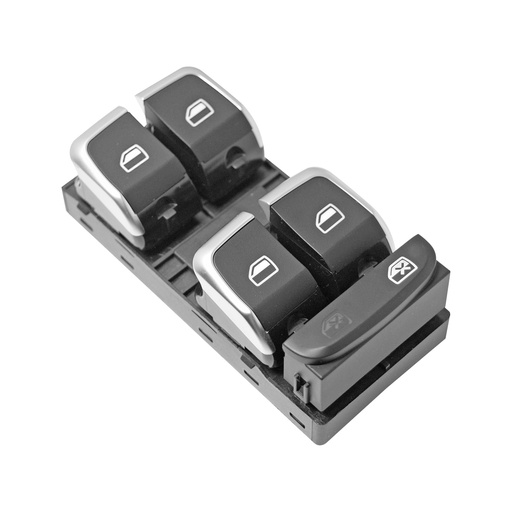 [70878] CONTROL ELECTRICO AD A4/A5 09-16/Q3/Q5 09-15/A1 11-16  DE ELEVADOR 10 PINS 5 TECLAS NEGRO FILO PLATA 12VCC MANIJAUTO    