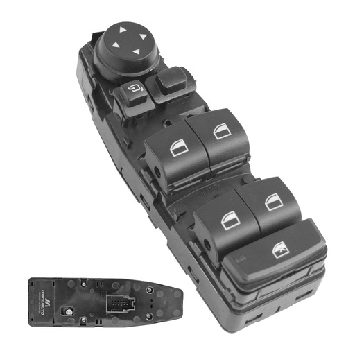 [70627] CONTROL ELECTRICO BW X1 14-19/X5 08-18/X6 13-19/X2 16-19  DE ELEVADOR 8 PINS 8 TECLAS NEGRO PARA ESPEJOS AUTOABATIBLES 12VCC MANIJAUTO Izquierdo Delantera  