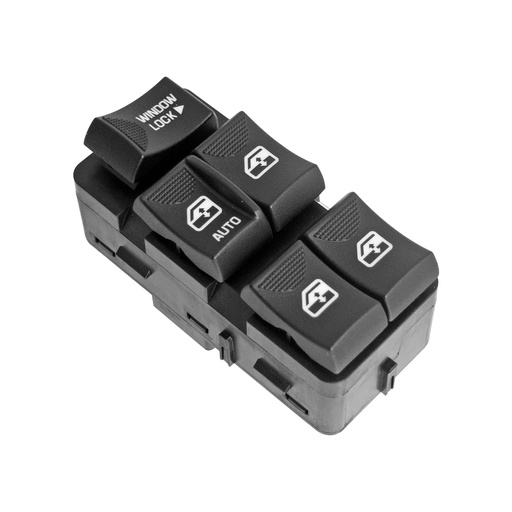 [222-0626-00] CONTROL ELECTRICO CV IMPALA 00-05  BK RENDEZVOUS 02-07  DE ELEVADOR 12 PINS 5 TECLAS NEGRO 12VCC MANIJAUTO    