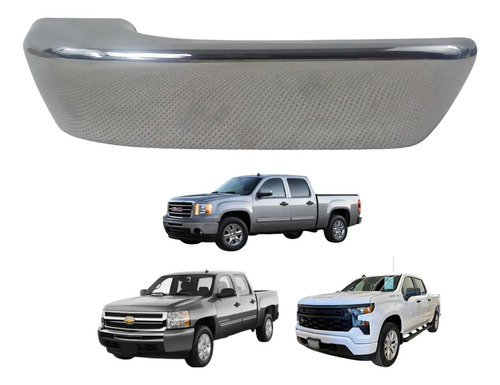 [012-0639-25] MANIJA INTERIOR CV CHEYENNE/SILVERADO  GM SIERRA  CV PICK UP 07-13  SIN BASE CROMO PLASTICO HUSHAN Izquierdo Delantera/Trasera  
