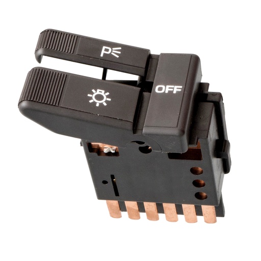 [225-0635-01] INTERRUPTOR LUZ DE FARO CV ASTRO 85-94/BLAZER (S10)/S10 82-94  IZ LUV 87-95  GM SONOMA 91-93  OD BRAVADA 91-94  6 PINS NEGRO 12VCC MANIJAUTO    