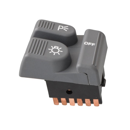 [225-0635-02] INTERRUPTOR LUZ DE FARO CV BLAZER (S10)/S10 95-97  GM SONOMA 94-97/JIMMY  OD BRAVADA 95-97  6 PINS GRIS 12VCC CUB    