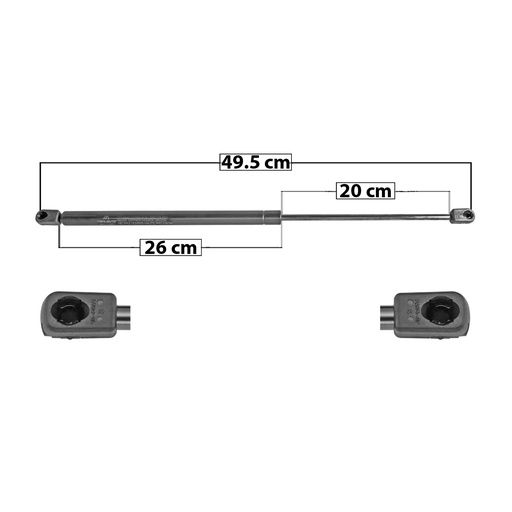 [004-0614-07] AMORTIGUADOR 5TA PUERTA CV MATIZ  PT MATIZ G1 04-05  CV CHEVY JOY 94-03  49.5 26 20 ENTRADA TIPO 9 ENTRADA 2 TIPO 9 240 53.95 24.47 300 67.44 30.59 MANIJAUTO 7677 Derecho/Izquierdo   