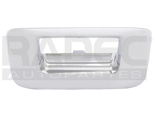 [012-0639-49] MANIJA DE TAPA CV CHEYENNE/SILVERADO  GM SIERRA 07-13  HM H3T ALPHA/LUXURY 06-10  CV PICK UP 07-13  SIN HOYOS PARA LLAVE Y PARA CAMARA SOLO BISEL CROMO PLASTICO HUSHAN    