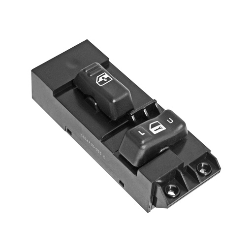 [222-0615-21] CONTROL ELECTRICO CV CHEYENNE/SILVERADO/PICK UP  GM SIERRA 99-02  DE ELEVADOR 12 PINS 2 TECLAS NEGRO 12VCC CUB Derecho Delantera  